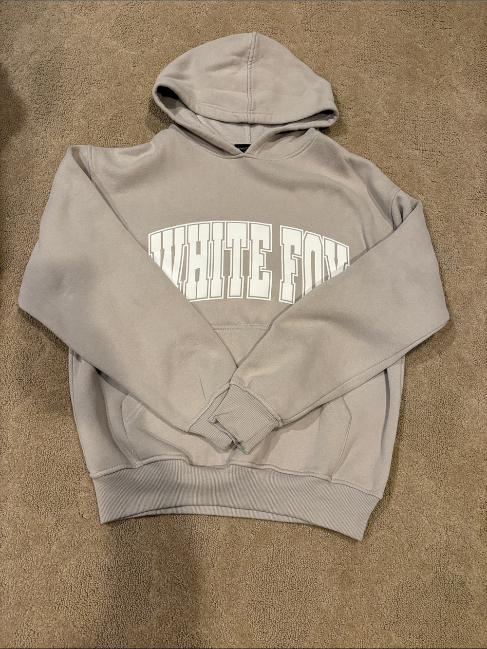 White Fox Cream Hoodie